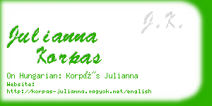 julianna korpas business card